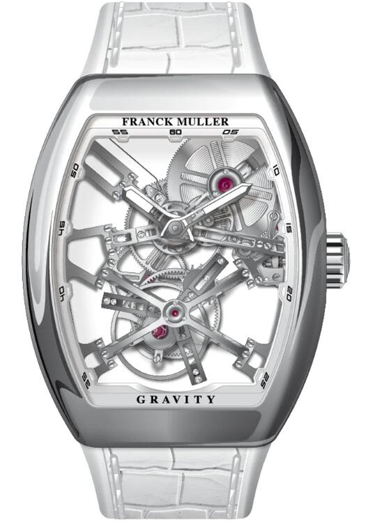 Best FRANCK MULLER Vanguard Gravity Skeleton Tourbillon Polished Steel V 45 T GR CS SQT (BC) (AC) (BLC.NR) Replica Watch